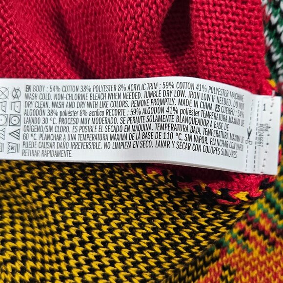 Forever 21 x Disney Mickey Mouse Christmas Fair Isle Sweater Red Black M NWT - Picture 5 of 6